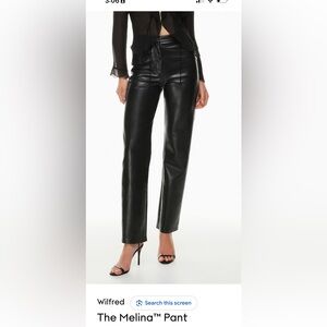 Wilfred “The Melina” Sleek Black Leather Trouser size 8